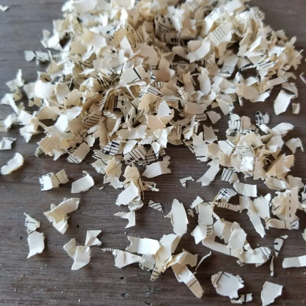 Vintage Sheet Music Confetti | Wedding Exit Toss | 4 Cups